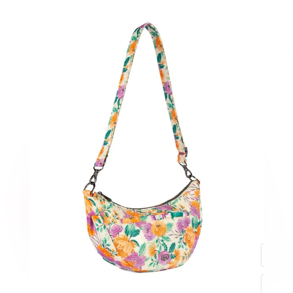 Cottage Blooms Mini Hobo Shoulder Bag - Floral